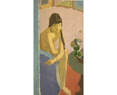 AFTER ALDO SALVADORI (1905-2002) 'SEATED NUDE' LIMITED EDITION LITHOGRAPH, Numbered edition in pencil 148/200 bottom left and