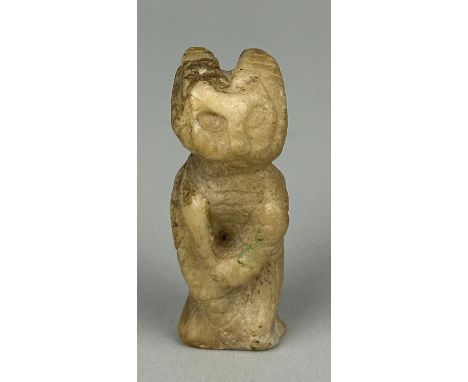 A NEOLITHIC STYLE MARBLE IDOL,6cm H
