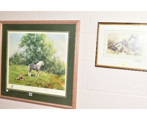 DAVID SHEPHERD (BRITISH 1931-2017), 'THE LAZY HAZY DAYS OF SUMMER', a limited edition print, 724/950, depicting a Mare with F