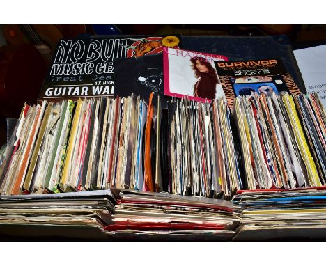 A FIBRE BOARD RECORD CASE CONTAINING APPROXIMATELY TWO HUNDRED AND FIFTY 7'' SINGLES, including Python lee Jackson, Harry Nil