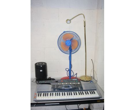 AN ALTIUS SPEAKER, (not tested), a Bontempi PM694 keyboard with stand, Yamaha SHS-10S keyboard, Honeywell fan and a led stand