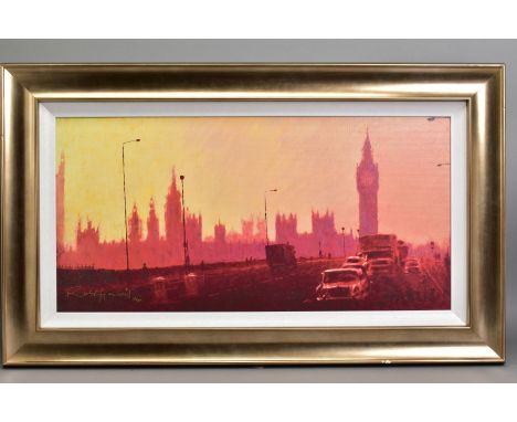 ROLF HARRIS (AUSTRALIAN 1930) 'FIFTIES RUSH HOUR', a nostalgic view of London, 65/195, signed bottom left with certificate, f