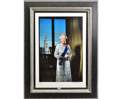 JOHN SWANNELL (BRITISH 1946) 'H.M.QUEEN ELIZABETH II 2012', a limited edition giclee print 4/60, signed to lower margin with 