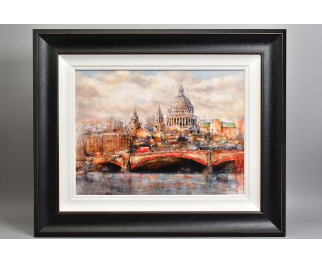GARY BENFIELD (BRITISH 1965) 'ST PAULS', a limited edition print of a London Cityscape 41/195, signed bottom right, no certif