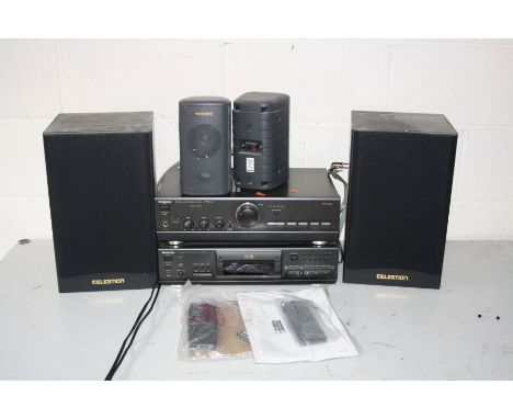 A TECHNICS A700 MK3 COMPONENT AMPLIFIER, a Technics SL-P670D CD player, a pair of Celestion Impact 15 speakers (PAT pass and 