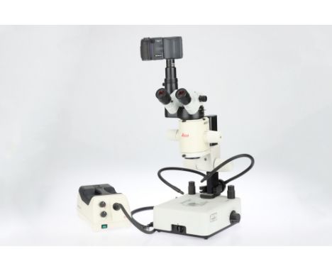 Leica ILD MZ8 Binocular/Trinocular Microscope, Leica ILD MZ8 Binocular Microscope with camera adapter, WILD 16x/14B eyepieces