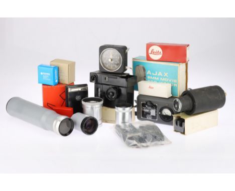 A Mixed Selection of Projection &amp; Darkroom Devices, to include a Leitz Hektor f/2.5 175mm projection lens, optics G, some
