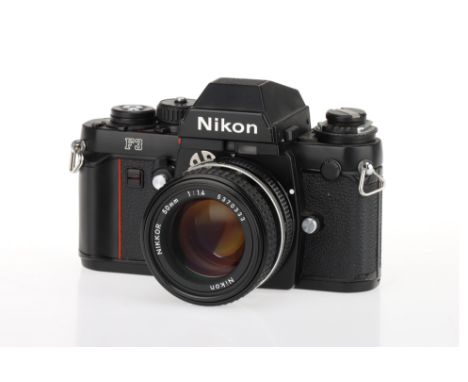 A Nikon F3 35mm SLR Camera black, 1980-2001, serial no.1781809, with a Nikkor f/1.4 50mm AI-S lens, serial no.5370333, shutte