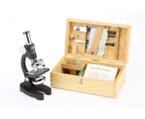 A Student's Microscope Set by Kibro, to include a range of objectives &amp; preparation tools,
