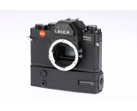 A Leitz Leica R3 MOT Electronic 35mm SLR Camera, black, serial no. 1515972, body VG, shutter working at time of auction, toge