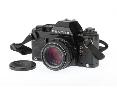A Pentax LX 35mm SLR Camera black, 1980-2001, serial no.5243442, with a SMC Pentax-M f/1.4 50mm lens, shutter working, automa