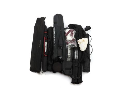 A Mixed Selection of Studio Supports & Accessories, to include light stands, umbrellas, softboxes, & more,