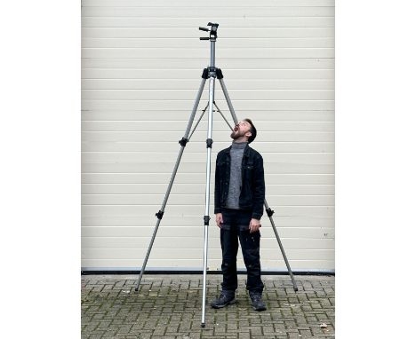 A Very Large Manfrotto 161 Tripod with #29 Tripod Head, approx. 285cm full extension, tripod plate present,