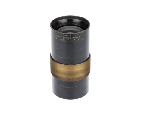 A W. Watson &amp; Sons f/5.8 19½ 5" x 4" Camera Lens, black, body G, marked '5" x 4" W↑D 19½in f.5.8' to side, optics VG-E, m