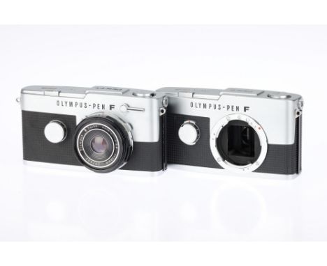 * An Olympus Pen FT Half-Frame Camera, with Olympus E. Zuiko f/2.8 38mm lens, body, G, shutter working, lens, VG, some very l