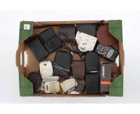 A Mixed Selection of Early Light Meters, from maker's including Gossen, General Electric, Nebro, &amp; more,