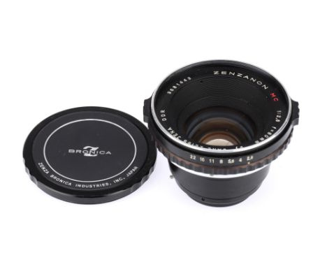 A Carl Zeiss Jena Zenzanon MC f/2.8 80mm Camera Lens, black, serial no. 9681443, body G-VG, optics G, some light haze &amp; c