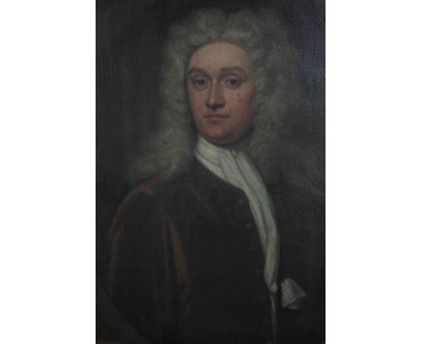 A late eighteenth century portrait painting. Oil on canvas. Restored and relined at some point with new frame. Unsigned. H.76