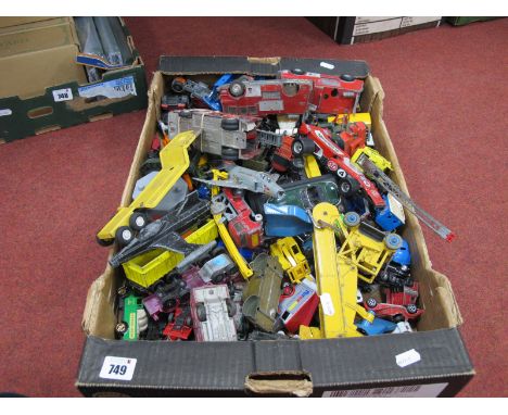 A Quantity of Diecast Model Vehicles by Dinky, Polistil, Matchbox, Corgi and Other, all playworn, faults noted:- One Box.