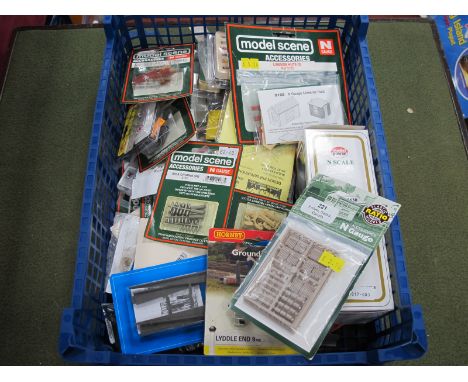A Good Quantity of 'N' Gauge Bagged/Blister Packed Trackside/Layout Accessories, by Peco, model scene etc, comprising figures