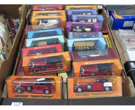 Approximately Thirty Six Boxed Matchbox 'Models of Yesteryear' Diecast Model Vehicles, including #Y-4 1930 Model 'J' Duesenbe