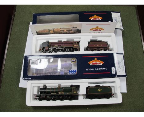 Two Bachmann 'OO'Gauge/4mm Boxed-Steam Locomotives with Six Wheel Tenders, Ref No -DC hal Class BR green R/No 5927, Ref No 31