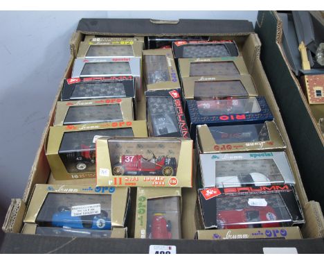 Twenty-One Brumm Diecast Models, Mostly Racing Cars, to include #R92 Maserati 250F 1957, #R16 Grand Prix de France Corsa 1907