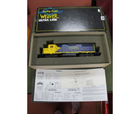 A Weaver 'O' Gauge/7mm U.S.A Outline 3 Rail Class GP38-2 Diesel Locomotive, 'Magna' blue/yellow livery R/No 16, good boxed u/