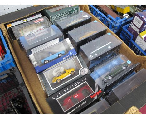 Thirteen Diecast Model Vehicles by Quartzo, Onyx, Herpa, Solido and Others, including Maxi Car 1:43 Lotus Elise 49, Onyx 1:43