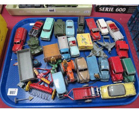 Approximately Thirty Dinky Toys Diecast Models: to include #734 Supermarine "Swift" Fighter, #173 Nash Rambler, #194 Bentley 