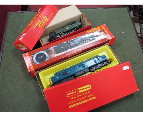 Three "OO" Gauge Locomotive, comprising of Tri-ang R.59 Class 3 Tank 2-6-2, R/No. 82004 BR green, (some decal loss), Hornby C