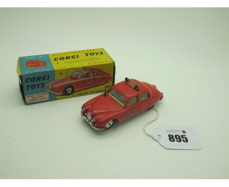 Corgi Toys: A Boxed Model 2135 2.4 Jaguar Fire Service Car, slight paint loss to wheel arch, overall good, box fair.