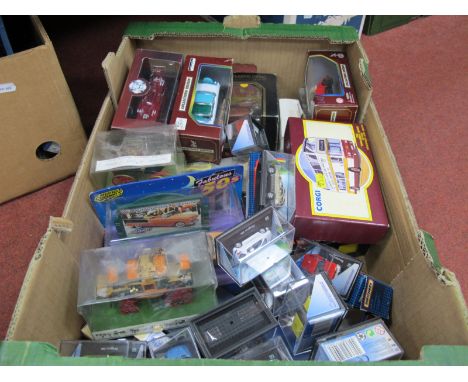 A Quantity of Boxed Diecast Model Vehicles by Cararama, Corgi, Brumm, Road Champs, Matchbox and Others, including Burago 1:24