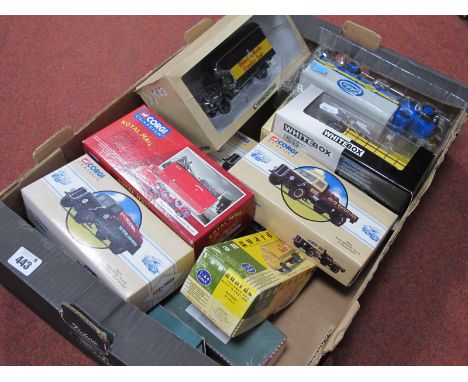 Sixteen Diecast Model Commercial Vehicles by Corgi, Whitebox, Lledo, Atlas Editions and Others, to include Whitebox Chevrolet