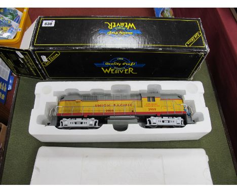 A Weaver 'O' Gauge/7mm U.S.A Outline Class Alco RS-11 Bo-Bo Diesel Locomotive; Union Pacific grey/yellow livery R/No 2905, go