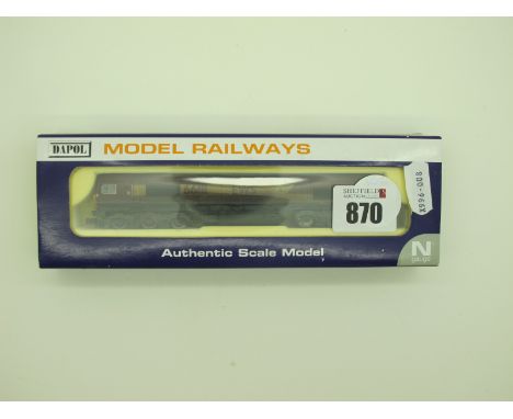 A Dapol 'N' Gauge Ref No. ND. 108B Class 66 Co-Co Diesel Locomotive E.W.S 'Highland Stag', weathered, R/No. 66111 (A Hattons 