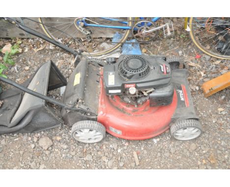A MTD SMART 53 SPO SELF PROPELLED PETROL LAWN MOWER with grass collection bag (engine pulls freely, starts first time and pro