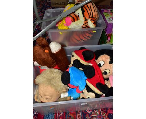 A QUANTITY OF ASSORTED MODERN SOFT TOYS, mainly Disney or other film &amp; TV related, including 1970's Wendy Boston talking 