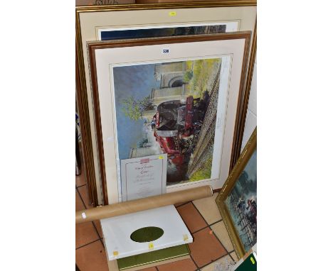THREE TERENCE CUNEO LIMITED EDITION PRINTS OF LOCOMOTIVES, comprising 'City of London', 121/850, 'Duchess of Hamilton' 121/85