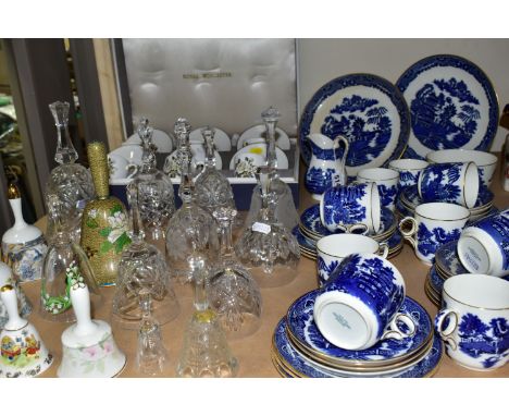 A GROUP OF CERAMICS AND GLASSWARES, comprising a set of six Royal Worcester Torquay pattern coffee cans and saucers, in origi