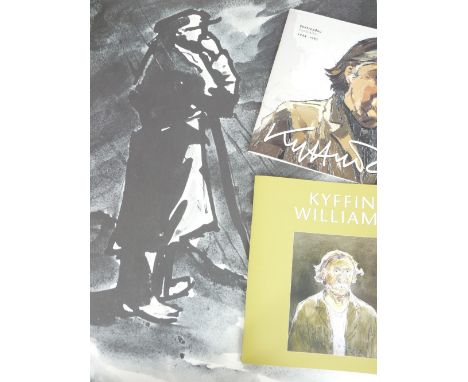 SIR KYFFIN WILLIAMS RA print - a farmer, by courtesy of Iowan and Margaret Bowen-Rees, unframed, 44 x 63cms together with two