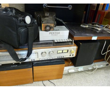 BANG &amp; OLUFSEN BEOCENTER 1400 VINTAGE MUSIC SYSTEM WITH SPEAKERS, similar era stereo music centre, also, old Polaroid and