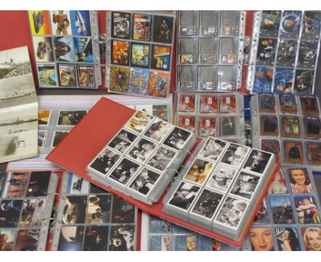 COLLECTOR'S CARDS - comic book, film, tv, music and others, seven large multi-sleeved folders containing hundreds and hundred