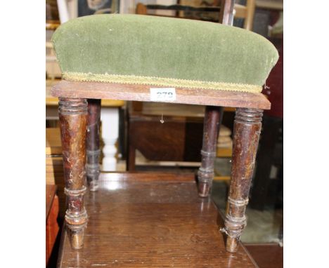 		A Victorian upholstered stool 