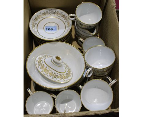 		A Chamberlains part tea service gilded with flowers comprising 20 pieces. C.R. All good