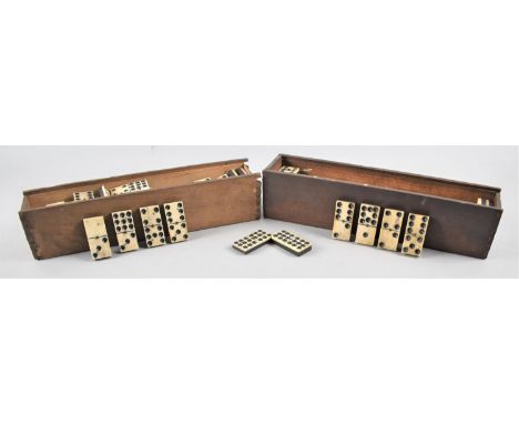 Two Sets of Vintage Nine Spot Dominoes 
