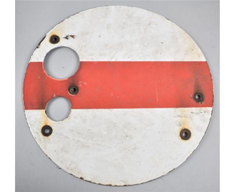 A Circular Vintage Metal Points Signal, 39cm Diameter 