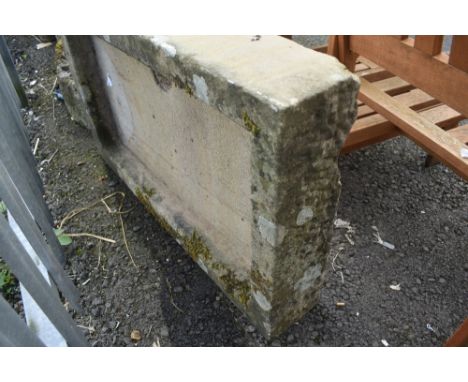 A shallow sandstone trough, approx 55 x 35cm