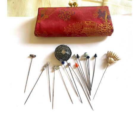 Selection of vintage hat pins 
