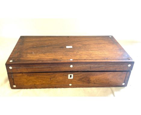 Vintage mother of pearl inlaid writing slope 